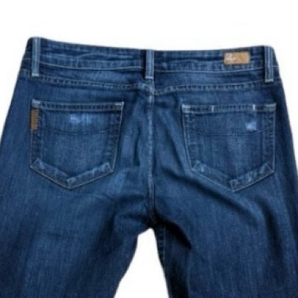 PAIGE Skyline skinny jeans blue stretch women’s sz 29 distressed - Picture 5 of 8